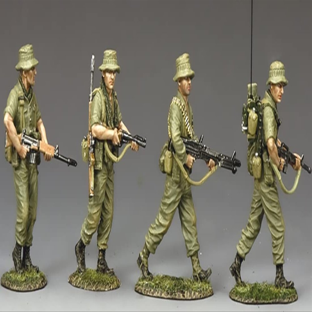 King & Country Toy Soldiers Vietnam VN030 Aussie Patrol Section 1:30 Scale Metal