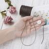 100 Yards Waxed Cotton Cord Threads Coconut Brown Braided Beading Cord Strings Bracelet Necklace Wire 1mm(0.04 inch) with Spool for Bracelets Necklace Jewelry Making Friendship Bracelet view 3