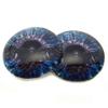 Dark Raven Blue and Purple Viking Glass Eyes Fantasy Cabochons Pair for Art Doll Parts, Sculpture, Jewelry Making, Taxidermy, Raven, Flatback Dome Fantasy Pendant (8mm) view 1