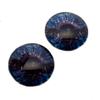 Dark Raven Blue and Purple Viking Glass Eyes Fantasy Cabochons Pair for Art Doll Parts, Sculpture, Jewelry Making, Taxidermy, Raven, Flatback Dome Fantasy Pendant (8mm) view 3