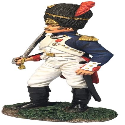 W. Britain's Napoleonic French 36160 French Old Guard Company Officer 1:30 Scale Pewter