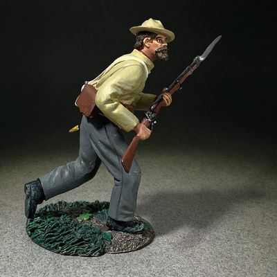 W. Britain American Civil War 31337 Confederate Soldier Advancing 1:30 Scale Pewter