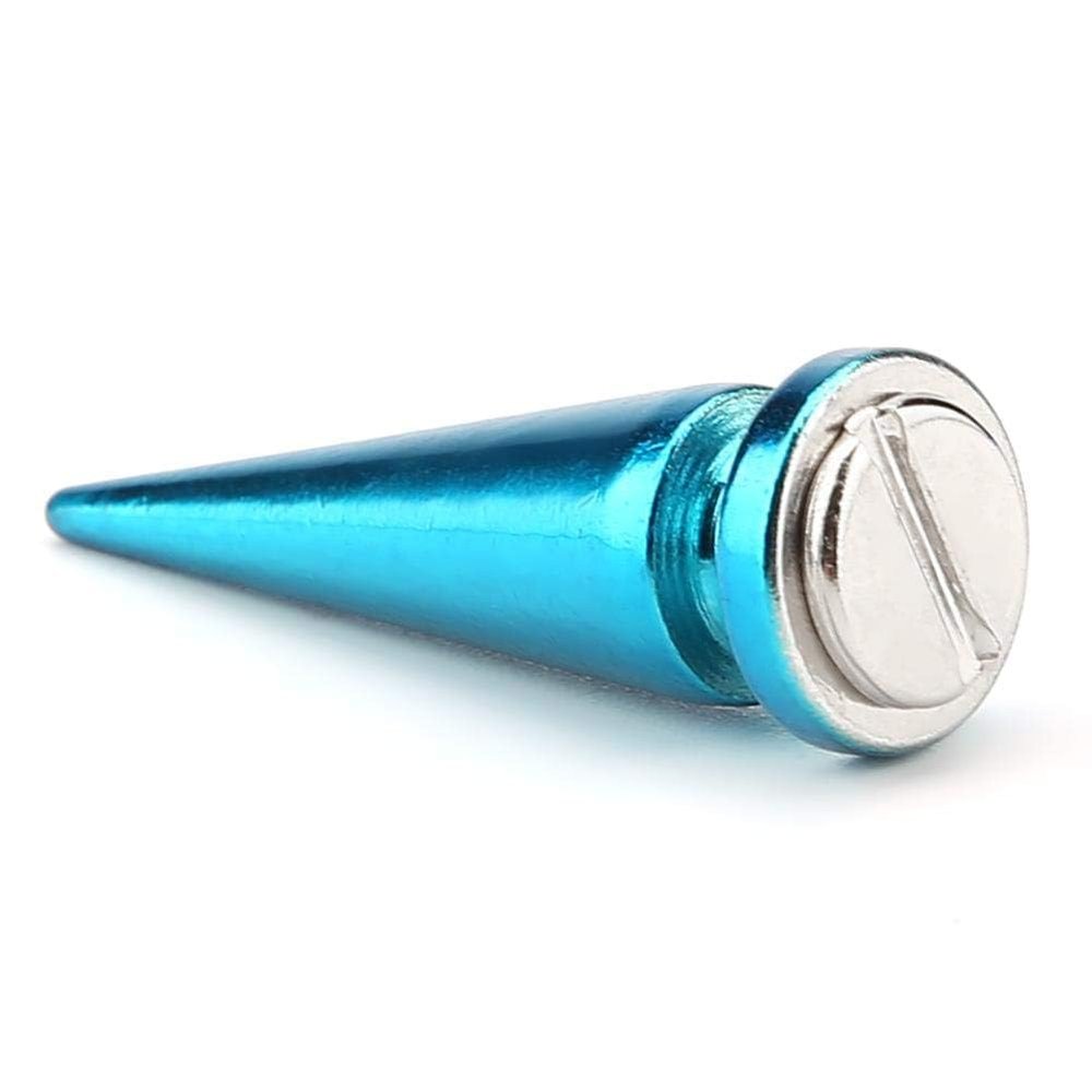 10 Pcs Cone Spikes Screwback Studs Rivets, Spikes Rivets Screws Kit Metal Spike Rivets and Studs Screw Back (Blue)