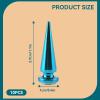 10 Pcs Cone Spikes Screwback Studs Rivets, Spikes Rivets Screws Kit Metal Spike Rivets and Studs Screw Back (Blue) view 2