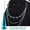 10 Pcs Cone Spikes Screwback Studs Rivets, Spikes Rivets Screws Kit Metal Spike Rivets and Studs Screw Back (Blue) view 3