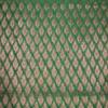 Semi Sheer Spun Silk Brocade Fabric Green & Metallic Gold 44" BRO184[4] by The Yard view 3