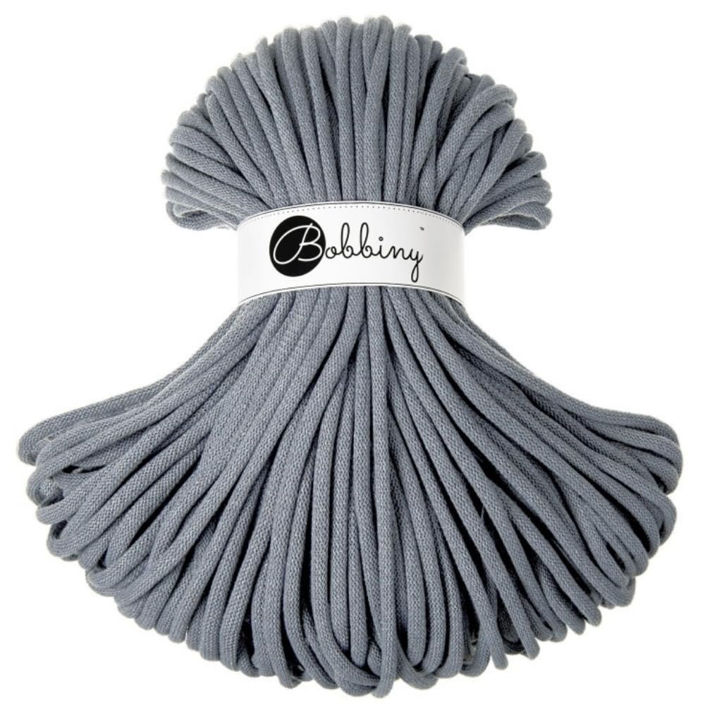 Bobbiny Jumbo 9mm Braided Macrame Cord (Steel) 108yds/330ft
