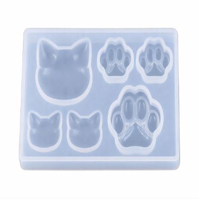 Silicone Resin Mold Ultra-Tiny Cat Paw Animal-Theme Jewelry Casting Tray for Charms Pendants Earrings Keychains DIY Craft
