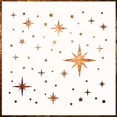 12 inch Large Star Stencil for Painting - Twinkle Star Wall Stencil for Painting Large Pattern on Wood, Canvas, Tile, Fabric and Furniture Reusable and Easy to Use for Home Decor