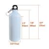 INTSUPERMAI 50pcs 600ml Aluminum Water Bottles Blank Coated Sublimation White Heat Press Bottle Sport Bottle with Safe Lock 20oz 600ml Capacity for Sublimation Dye Heat Thermal Transfer view 2