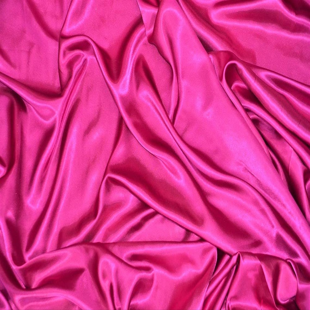 New Creations Fabric & Foam Inc, 58"/60" Wide (Peau de Soie) Silk Skin Duchess Bridesmaid, Dress, Dull Satin Fabric (2 Yards, Fuchsia)