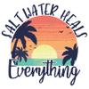 Salt Water Heals Everything Sublimation Transfer, Beach Sublimation Transfer, Summer Sublimation, Ocean Palm Tree Transfer, Shirt/Mug (Adult x5) view 1