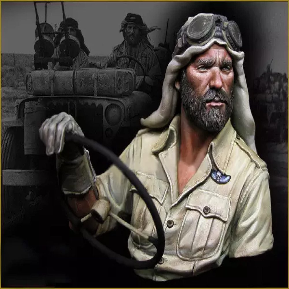 Risjc 1/10 Resin Bust Figure Bust British Air Force Die Casting Model Kit //N32284(Unassembled and unpainted)