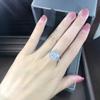 CIUFEWEK S925 Sterling Silver Shiny Full Diamond Engagement Ring Women Exquisite Princess Cut Cubic Zirconia Ring Eternal Diamond Wedding Ring Fashion Jewelry Women Size 6-10 (10) view 2