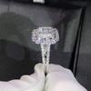 CIUFEWEK S925 Sterling Silver Shiny Full Diamond Engagement Ring Women Exquisite Princess Cut Cubic Zirconia Ring Eternal Diamond Wedding Ring Fashion Jewelry Women Size 6-10 (10) view 4