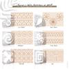 Halandar 6 Pcs Free Motion Quilting Template Series with 1 Quilting Frame 1 Ruler Foot 15 Non-Slip Mats 1 Instruction, 3mm Acrylic Templates for DIY Quilting Tool on Sewing Machine Ruler view 2