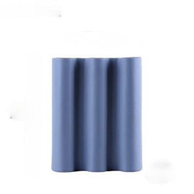 Ceramic Joe Handmade Vase Modern Minimalist American Ceramic Vase Interior Creative Flower Arrangement Crafts (Blue-10in)