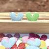 YUNSI Patches 50Pcs Mixed Glitter Heart Shape Patches Sewing on Felt Fabric Patch Cloth for Appliques Craft Wedding Decor 18x22mm Clothing Repair Decoration Patches view 3