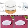 Ceramic Tile for Crafts Coasters, 24 Pack White Tiles Unglazed 4 Inch with 24 Pack Cork Backing Pads Includes Square and Round Ceramic Coasters for DIY Arts Craft Project Coasters view 4