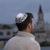 Yair Emanuel Kippah Silk Embroidered Jerusalem 7 Inch Jewish Yarmulke view 3