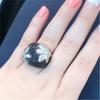 Vintage Two-Tone Retro Exaggerated Micro-Inlaid Cubic Zirconia Cocktail Party Ring Flower Eternity Engagement Wedding Band Ring for Women ST.012 (9) view 4