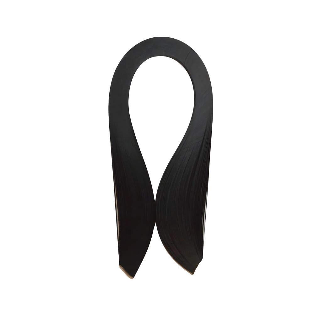 Black Quilling Strips Paper 10mm Solid Color Paper Filigee 10mm Craft Origami Strips 120pc 21inch Length