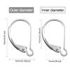 TOAOB 16pcs 925 Sterling Silver Leverback Earring Hooks French Earring Hooks Interchangeable Dangle Ear Wire Silver 10x16mm Lever Back Clasps Ear Findings for Jewelry Making view 2