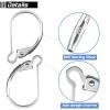 TOAOB 16pcs 925 Sterling Silver Leverback Earring Hooks French Earring Hooks Interchangeable Dangle Ear Wire Silver 10x16mm Lever Back Clasps Ear Findings for Jewelry Making view 3
