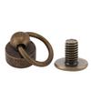 Pull Ring Buckle For Shoes 20pcs Round Head Button Studs Rivets Fasteners, DIY Leather Craft Purse Phone Case Chain Bag Screws Nail Rivets 8mm Set(Bronze) view 1
