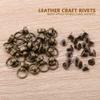 Pull Ring Buckle For Shoes 20pcs Round Head Button Studs Rivets Fasteners, DIY Leather Craft Purse Phone Case Chain Bag Screws Nail Rivets 8mm Set(Bronze) view 4