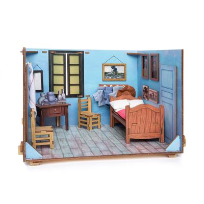 Today is Art Day- Vincent Van Gogh - Bedroom in Arles - Miniature Wooden Room Diorama
