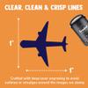 Airplane Solid Vacation Self-Inking Rubber Stamp for Stamping Ink Stamper Crafting Planners - 1 Inch Medium - Purple Ink view 2