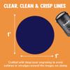 Circle Dot Self-Inking Rubber Stamp Ink Stamper for Stamping Crafting Planners - 1 Inch Medium - Blue Ink view 2