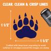 Grizzly Bear Claw Paw Self-Inking Rubber Stamp Ink Stamper for Stamping Crafting Planners - 1-1/2 Inch Large - Red Ink view 2