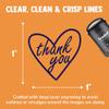 Thank You in Heart Self-Inking Rubber Stamp Ink Stamper for Stamping Crafting Planners - 1 Inch Medium - Black Ink view 2