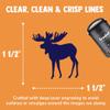 Moose Solid Self-Inking Rubber Stamp Ink Stamper for Stamping Crafting Planners - 1-1/2 Inch Large - Black Ink view 2