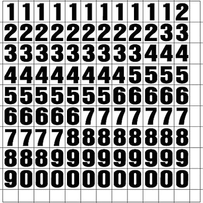 Stick on Vinyl Lettering, Numbers, Self Adhesive NUMBERS ONLY, Stick on Lettering for Signs, Boats, Office Lettering, Numbers, 1 Inch, Numbers, Waterproof, Individual Stickers, (Black on White)