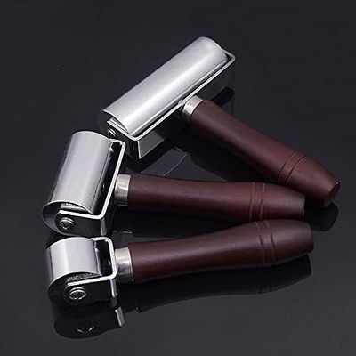 SENRISE 3PCS Leathercraft Roller Leather Press Edge Roller Leather Edge Creaser Smoother Leather Glue Laminating Roller26mm+60mm+100mm