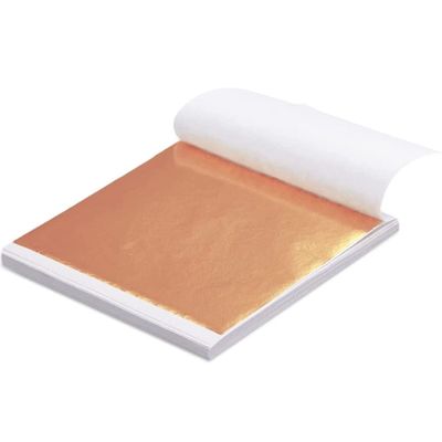 SGLS 20PCS Mettalic Italian Rose Gold Leaf FOILS Paper Sheets HIGH Glossy Never Colour Fade 55 INCHES for GLIDIN,Art DECORATIO, FRAM,Slime,DIYS,Nails,Painting Art & Craft,KUNDAN, Furniture,ETC