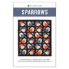 Sparrows Quilt Pattern Modern Songbird Quilt Design, 65.5" x 71", Beginner Friendly Pen & Paper Pattern view 1