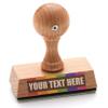Address Stamp 2-3 Line Custom Rubber Stamp Text Wood Handle Hand Stamp (7/8" x 2-3/8 (Medium)) view 1