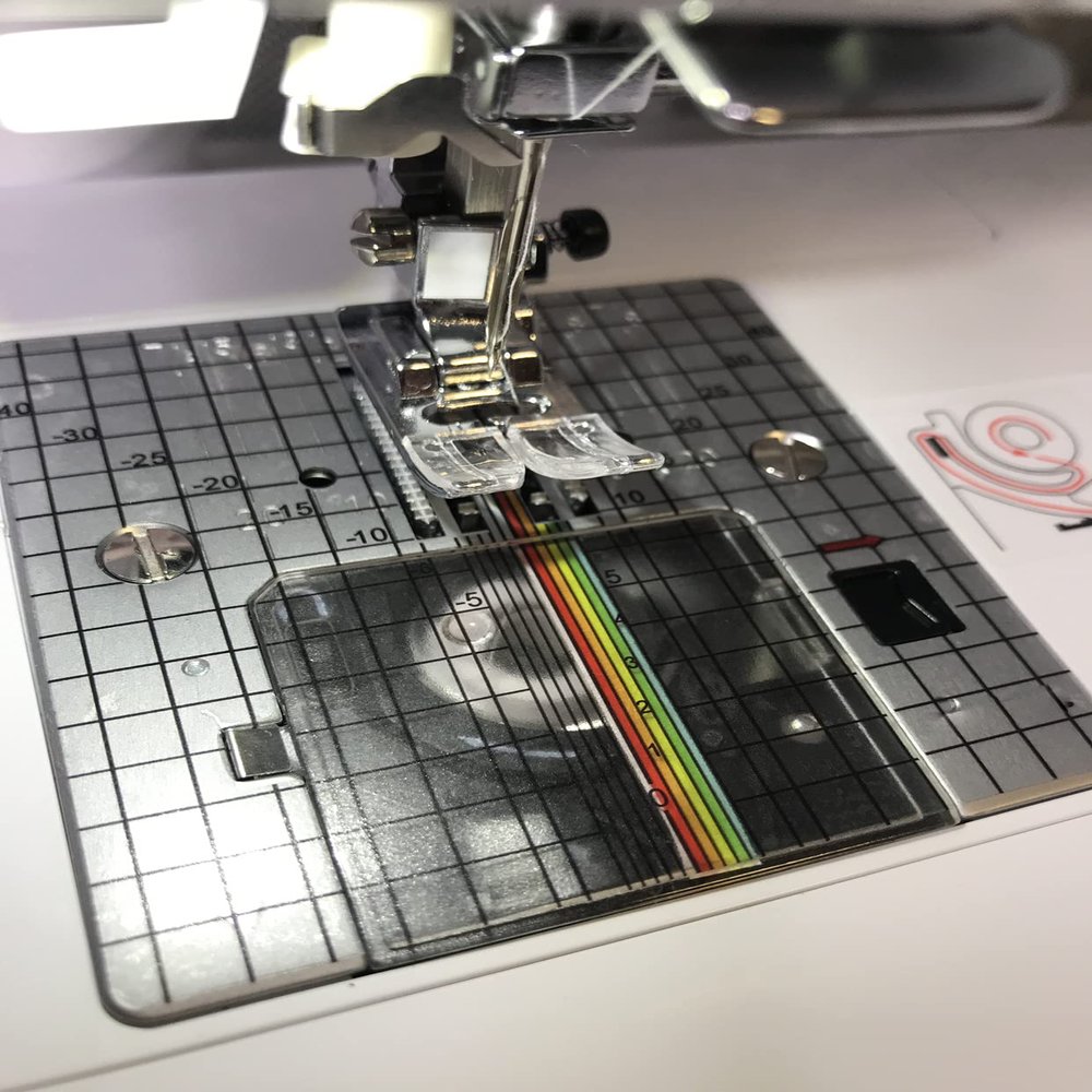 LNKA Sewing Machine Notions Needle Plate Sticker MM Seam Allowance for Singer 2010 (2009 Version), 2010 Superb,9100,ET-1 Needle Plate (Transparent)