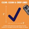 Check Mark Symbol Self-Inking Rubber Stamp Ink Stamper for Stamping Crafting Planners - 1 Inch Medium - Blue Ink view 2