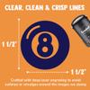 8 Eight Ball Billiards Pool Self-Inking Rubber Stamp Ink Stamper for Stamping Crafting Planners - 1-1/2 Inch Large - Black Ink view 2