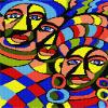 Pepita Needlepoint Canvas: Three African Men, 10" x 15" view 1