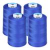 Simthread All Purpose Sewing Thread from 100% Spun Polyester for Serger, Overlock, Merrow, Quilting Sewing 4 Big Cones of 5000M (5500 Yards) Each - 40S/2 Blue view 1