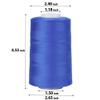 Simthread All Purpose Sewing Thread from 100% Spun Polyester for Serger, Overlock, Merrow, Quilting Sewing 4 Big Cones of 5000M (5500 Yards) Each - 40S/2 Blue view 3
