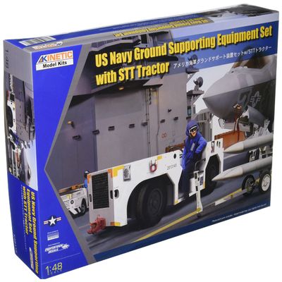 KINETIC MODEL KITS 1/48 US Navy Ground Supporting Equipment Set w/STT Tractor
