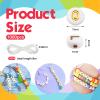 TOAOB 1000pcs Acrylic Letter Beads 4x7mm Round Alphabet Beads Gold Letter A to Z Bead with Elastic String for DIY Jewelry Making Friendship Bracelets Necklaces Keychains view 2