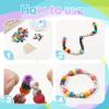 TOAOB 1000pcs Acrylic Letter Beads 4x7mm Round Alphabet Beads Gold Letter A to Z Bead with Elastic String for DIY Jewelry Making Friendship Bracelets Necklaces Keychains view 3